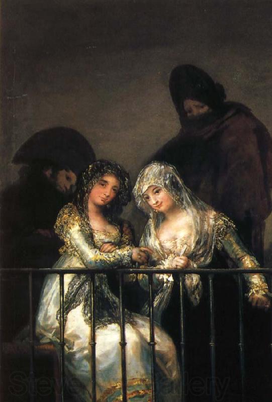 Francisco Goya Majas on a Balcony France oil painting art